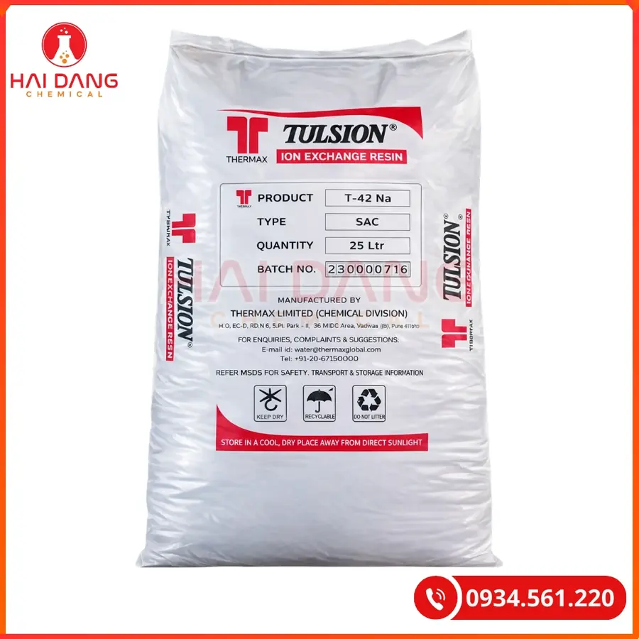 Hạt Trao Đổi Ion Cation Tulsion T42Na Thermax Làm Mềm Nước | Giá Tốt Quảng Ninh