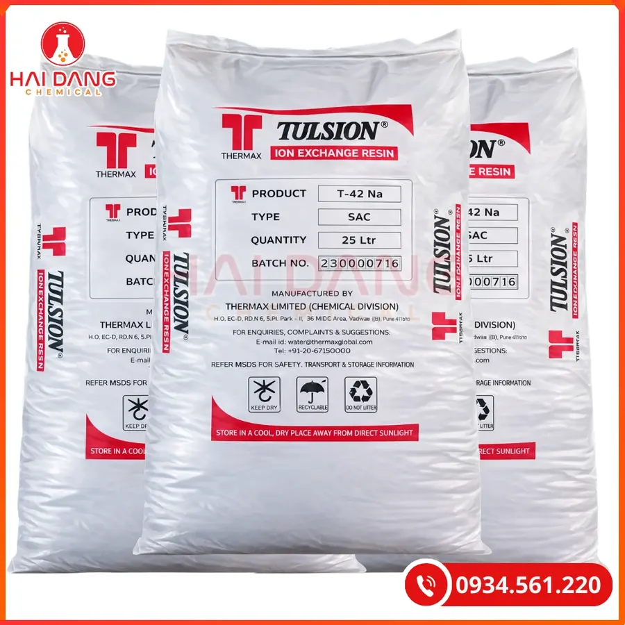 Hạt Trao Đổi Ion Cation Tulsion T42Na N Thermax Làm Mềm Nước | Giá Tốt Quảng Ninh