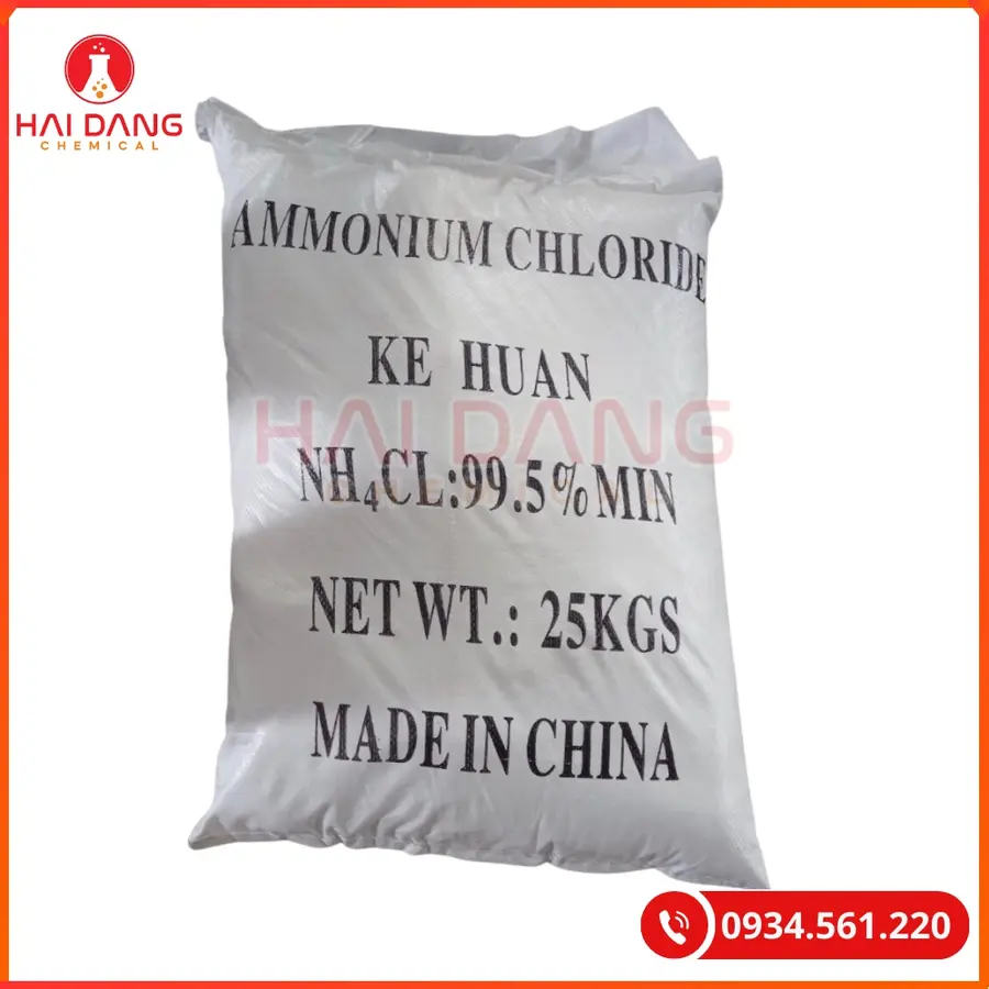 Ammonium Chloride NH4Cl Trung Quốc 25kg Hóa Chất Công Nghiệp | Giá Tốt Quảng Ninh