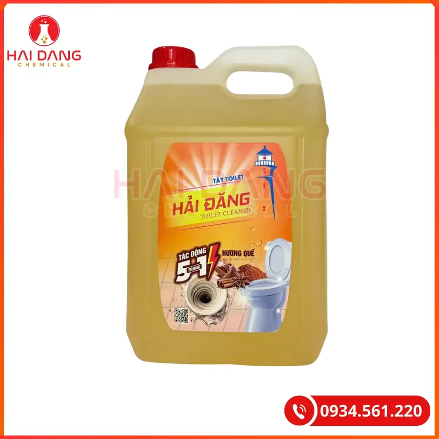 Nước Tẩy Toilet Hải Đăng Hương Quế Việt Nam 10 Lít Can 1 Lít Chai | Giá Tốt Quảng Ninh