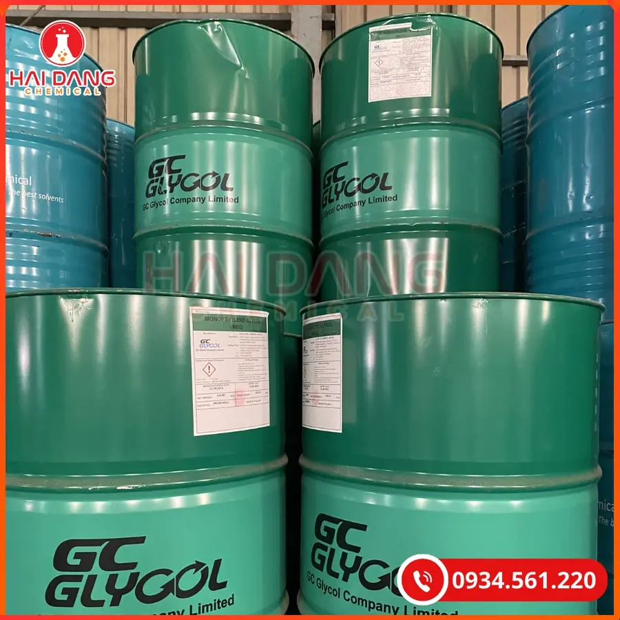 Mono Ethylene Glycol (MEG) Thái Lan 225kg/Phuy Dung Môi Công Nghiệp | Giá Tốt Quảng Ninh