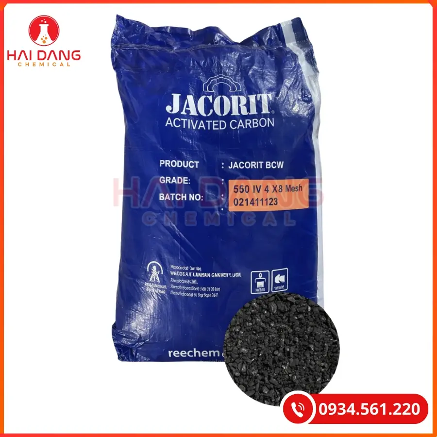 Than Hoạt Tính Hạt Jacorit Iodine 550 Min Lọc Nước Công Nghiệp | Giá Tốt Quảng Ninh