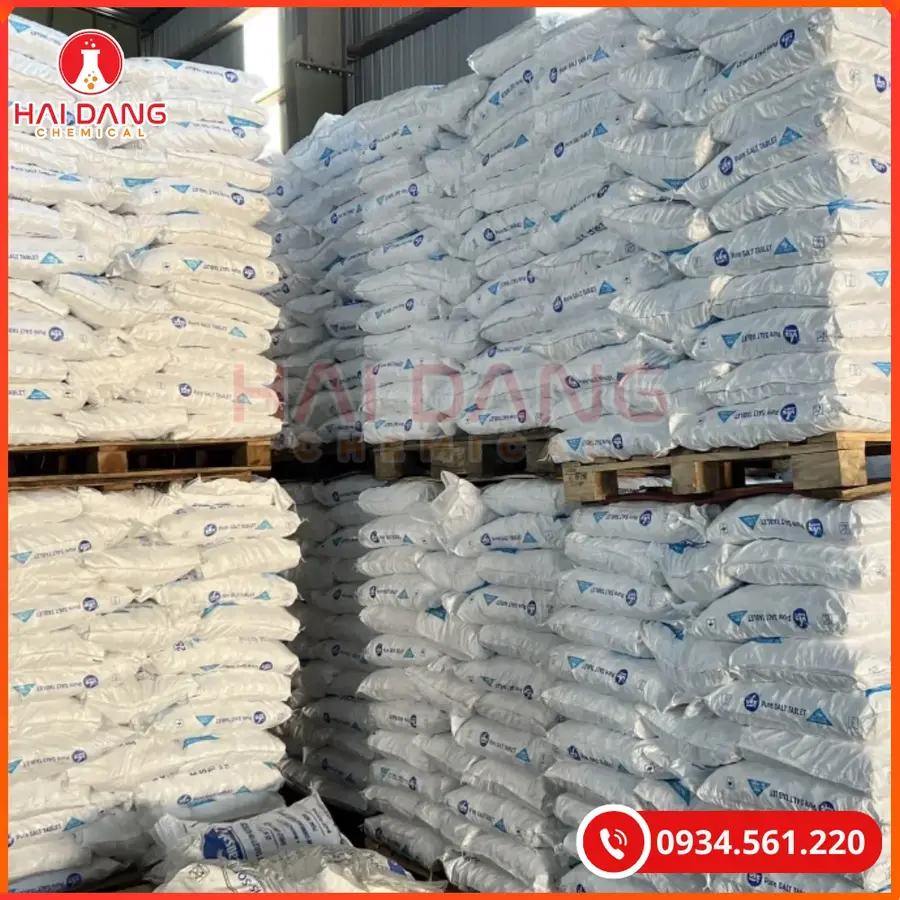 Muối Viên Ấn Độ Vissoft 25kg Xử Lý Nước | Giá Tốt Quảng Ninh