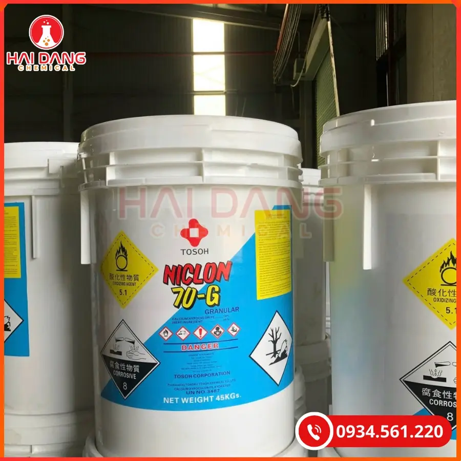 Clorin Niclon 70% Nhật Bản Thùng 45kg Khử Trùng Hồ Bơi | Giá Tốt Quảng Ninh