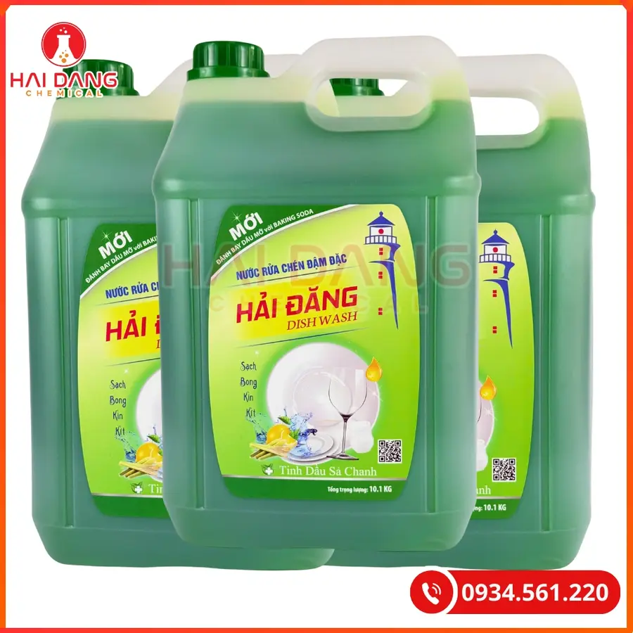 Nước Rửa Chén Hải Đăng Hương Sả Chanh Việt Nam 10 Lít Can 750ml Chai | Giá Tốt Quảng Ninh