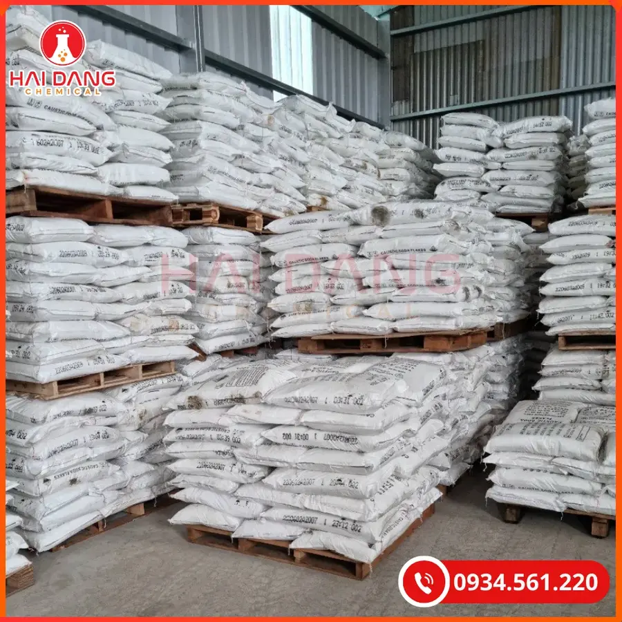 Xút Vảy Sodium Hydroxide NaOH 99% Nhật Bản 25kg Bao | Giá Tốt Quảng Ninh