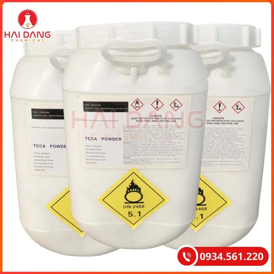 TCCA Bột Trung Quốc 90% Khử Trùng Hồ Bơi | Giá Tốt Tại Kho Quảng Ninh