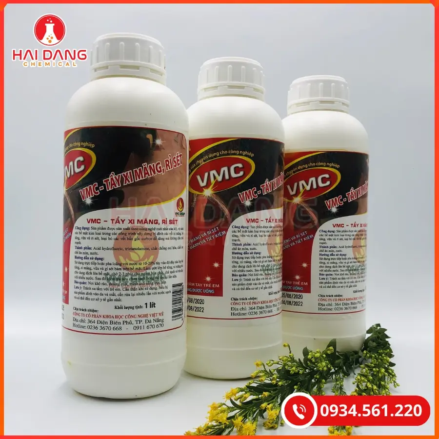 Tẩy Xi Măng Rỉ Sét VMC Việt Nam 1 Lít Chai Cho Vệ Sinh Công Nghiệp | Giá Tốt Quảng Ninh