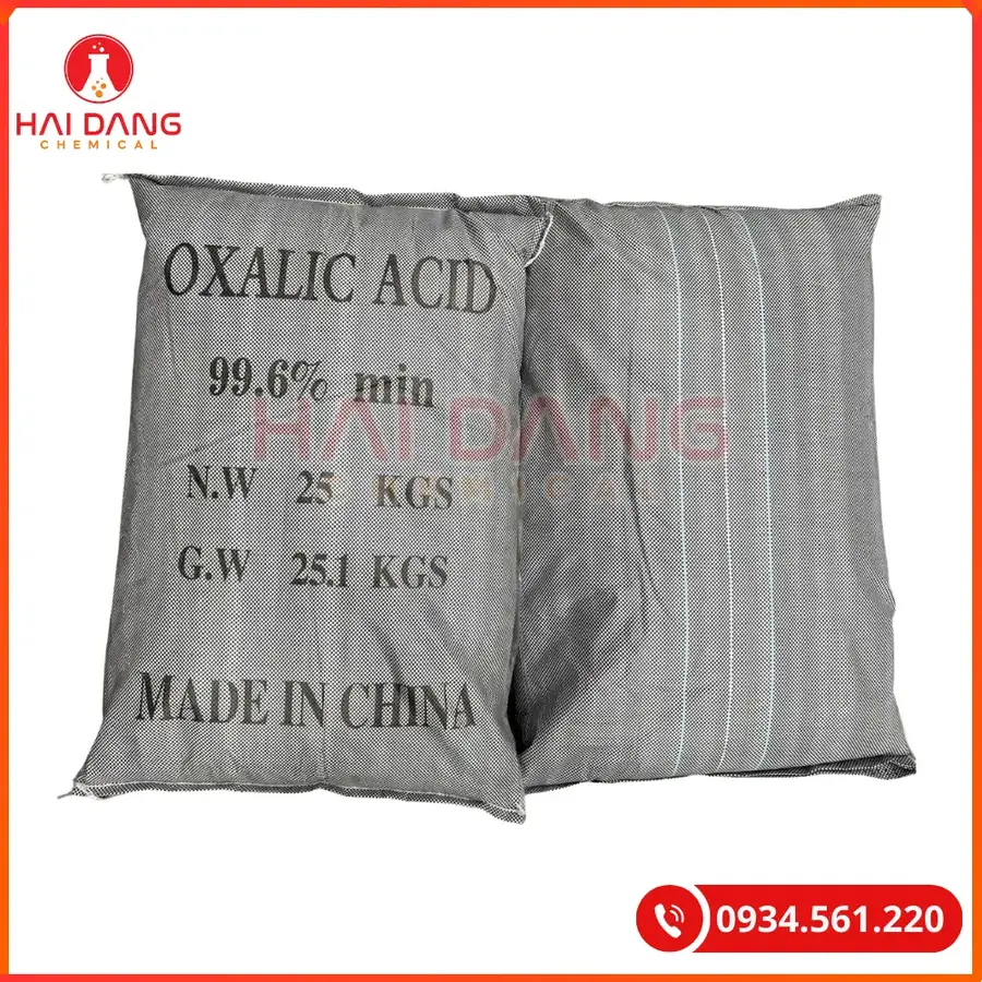 Acid Oxalic C2H2O4 98% Trung Quốc 25Kg Bao Cho Hóa Chất Tẩy Rửa | Giá Tốt Quảng Ninh