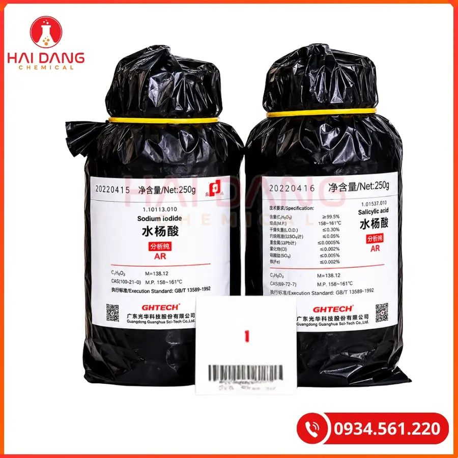 Salicylic Acid Ghtech 250g Hóa Chất Thí Nghiệm | Giá Tốt Quảng Ninh