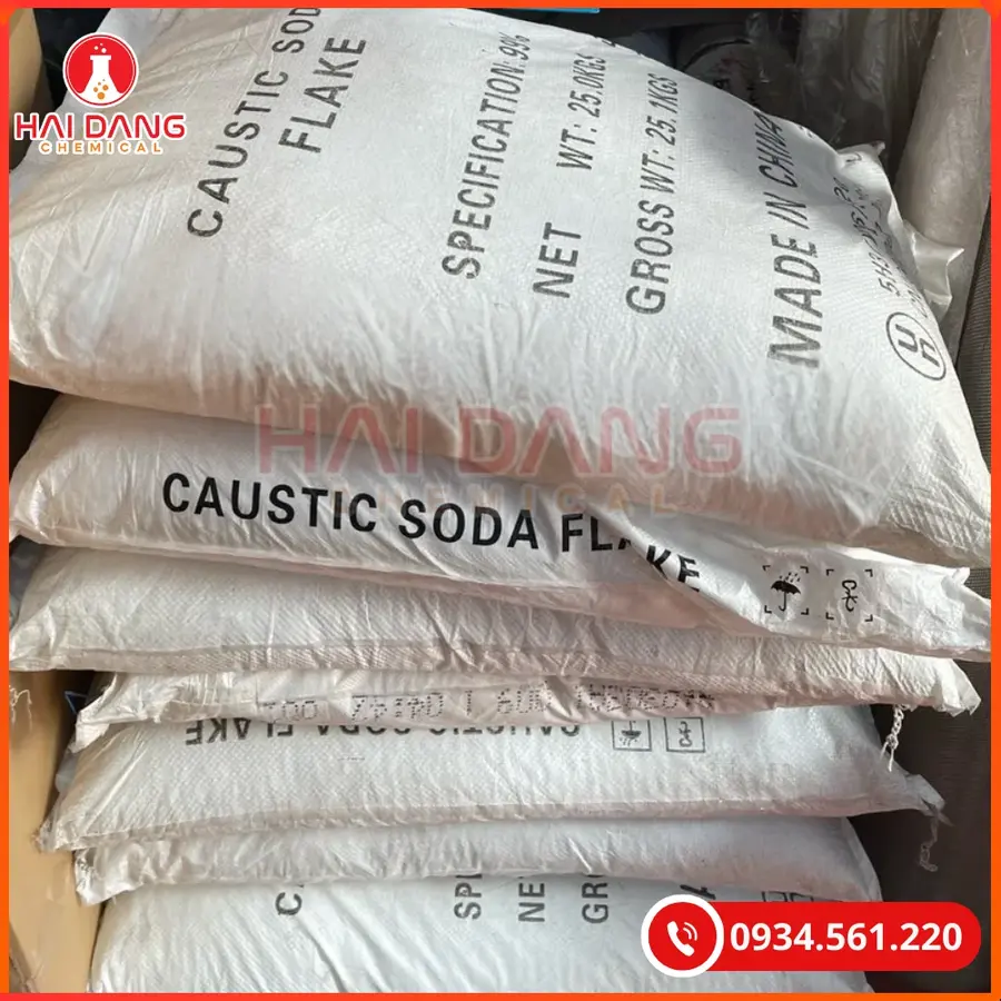 Xút Vảy NaOH 98% Trung Quốc 25kg Bao | Giá Tốt Quảng Ninh