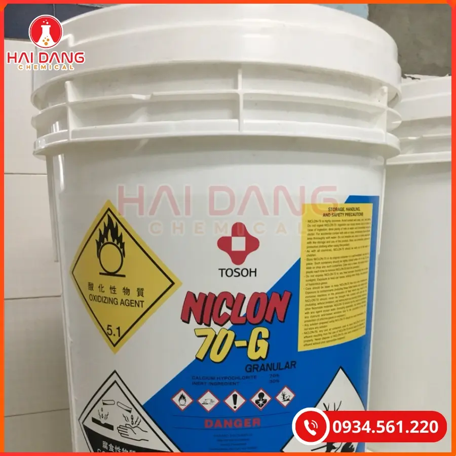 Clorin Niclon 70% Nhật Bản Thùng 45kg Khử Trùng Hồ Bơi | Giá Tốt Quảng Ninh