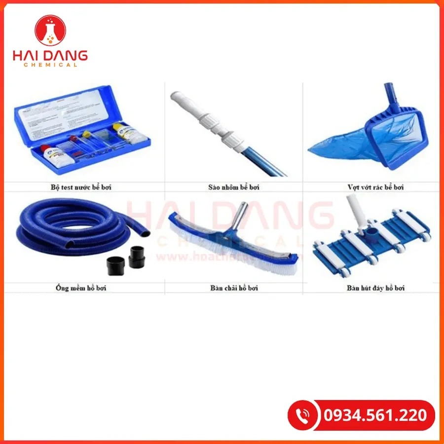 Bộ Vệ Sinh Bể Bơi 6 Món Cao Cấp Đầy Đủ Dụng Cụ | Giá Tốt Quảng Ninh