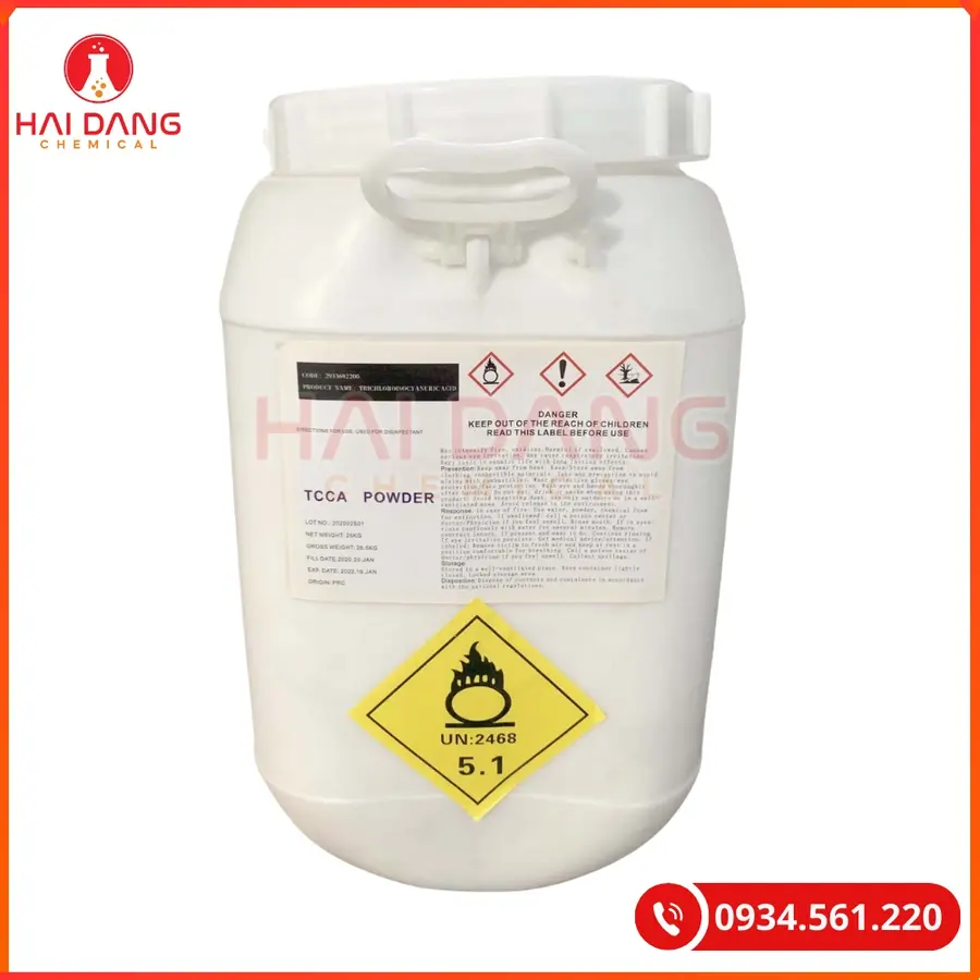 TCCA Bột Trung Quốc Thùng 25Kg Khử Trùng Nước | Giá Tốt Quảng Ninh