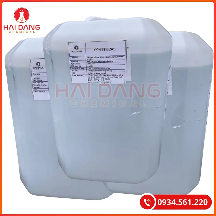 Cồn Ethanol 96 Việt Nam Can 20L Sát Khuẩn Dung Môi Công Nghiệp | Giá Tốt Tại Kho Quảng Ninh