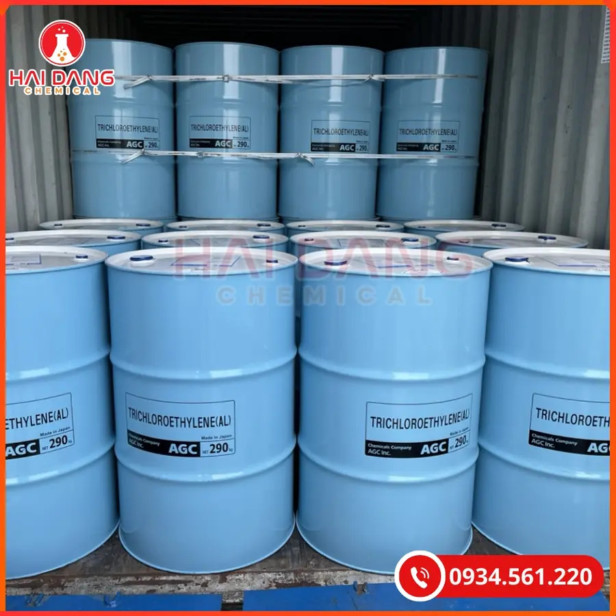 Trichloroethylene (TCE) Nhật Bản 290kg/Phuy Dung Môi Công Nghiệp | Giá Tốt Quảng Ninh