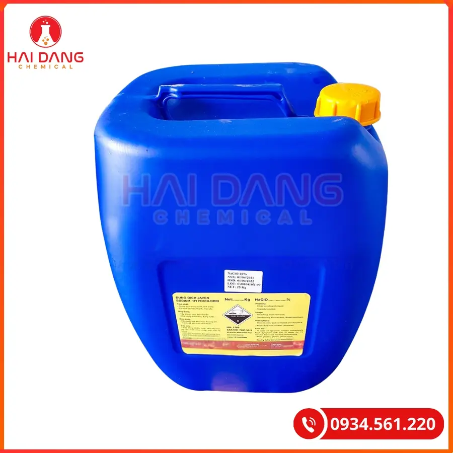 Javen 7-12% NaClO Việt Nam Can 30Kg Khử Trùng Nước | Giá Tốt Quảng Ninh