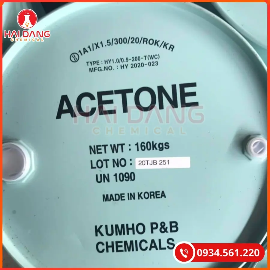 Acetone C3H6O Taiwan 160Kg Phuy Cho Hóa Chất Tẩy Rửa | Giá Tốt Quảng Ninh