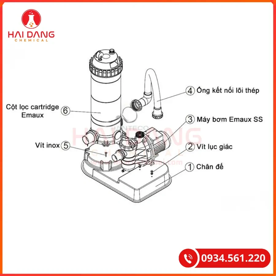 Bộ Lọc Vệ Sinh Di Động Cao Cấp Emaux FSCO Cho Hồ Bơi | Giá Tốt Quảng Ninh