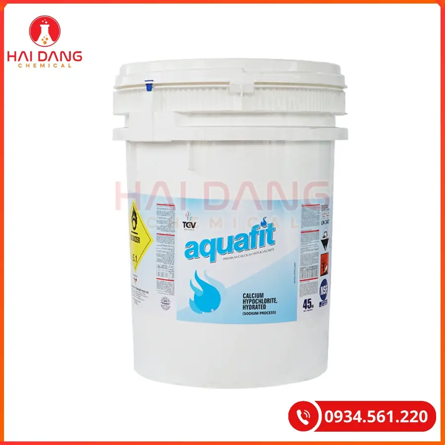 Clorin Aquafit 70% Ấn Độ Thùng 45kg Khử Trùng Hồ Bơi | Giá Tốt Quảng Ninh