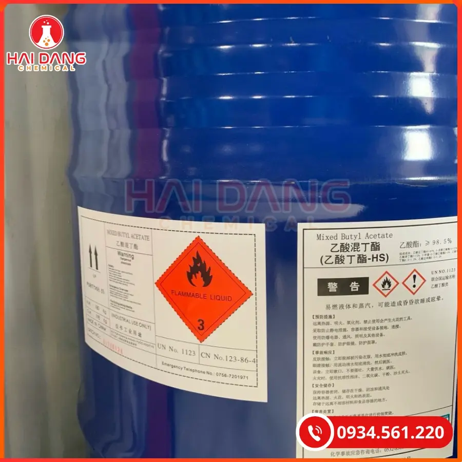 Butyl Acetate Đài Loan 180kg/Phuy Dung Môi Công Nghiệp | Giá Tốt Quảng Ninh