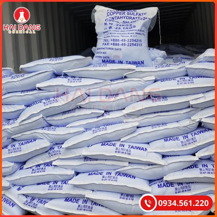 Đồng Sulphate Đài Loan Bao 25kg Diệt Tảo Thủy Sản | Giá Tốt Tại Kho Quảng Ninh