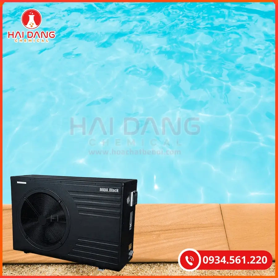 Máy Bơm Nhiệt Bể Bơi MIDA.BLACK Kèm Wifi Điều Khiển Thông Minh | Giá Tốt Quảng Ninh