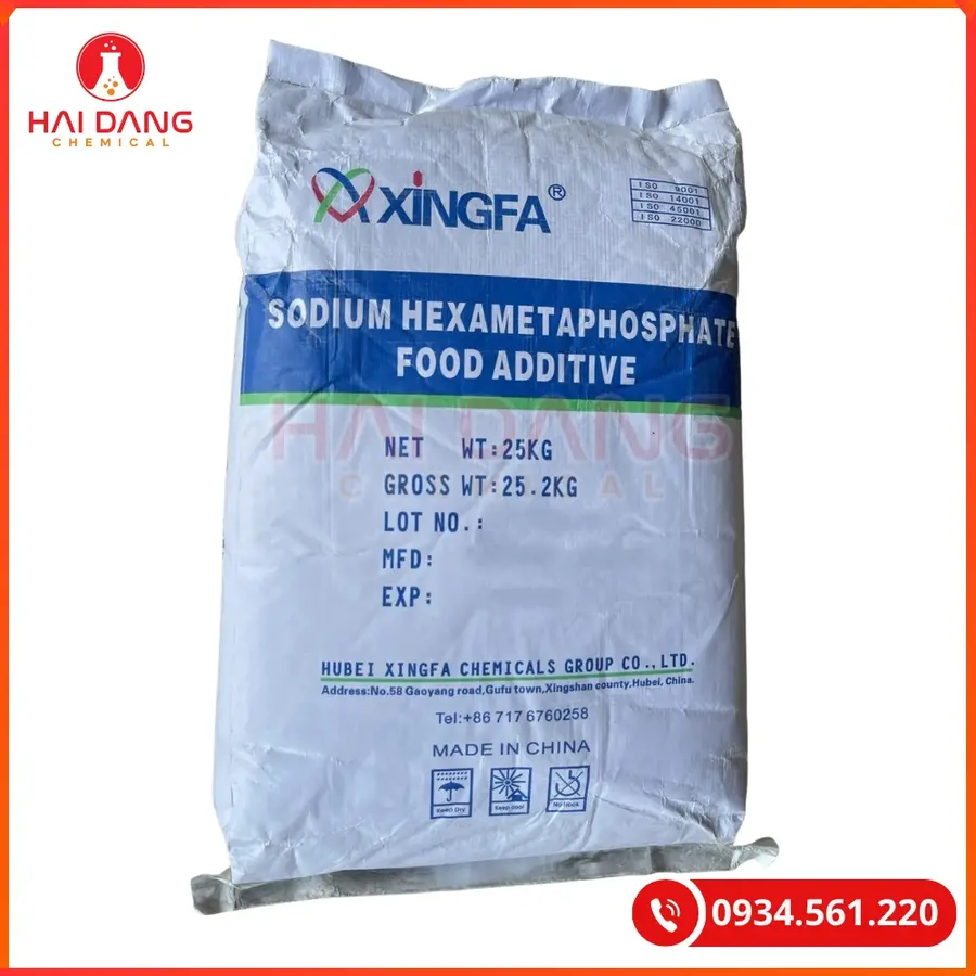 SHMP Sodium Hexametaphosphate Trung Quốc Thực Phẩm | Giá Tốt Tại Kho Quảng Ninh