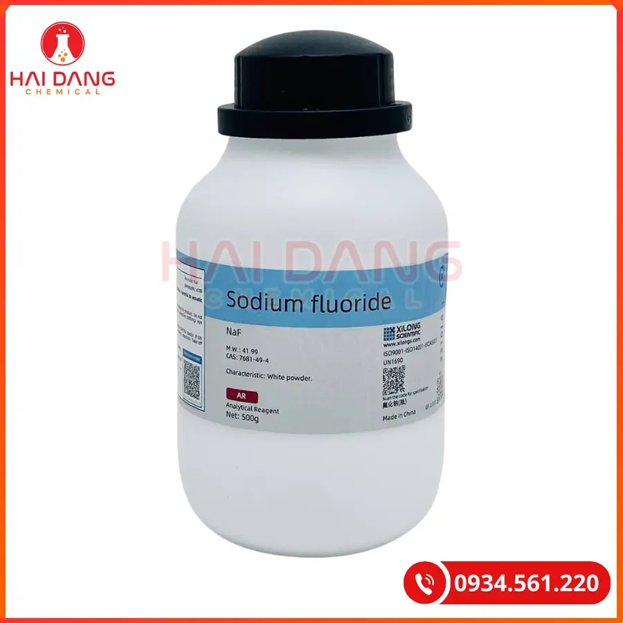 Sodium Fluoride Xilong 500g Hóa Chất Thí Nghiệm | Giá Tốt Quảng Ninh