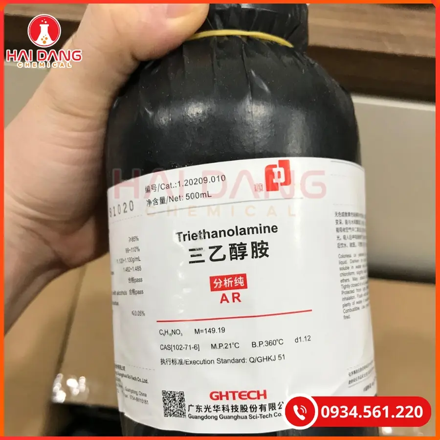 Triethanolamine Ghtech 500ml Hóa Chất Thí Nghiệm | Giá Tốt Quảng Ninh
