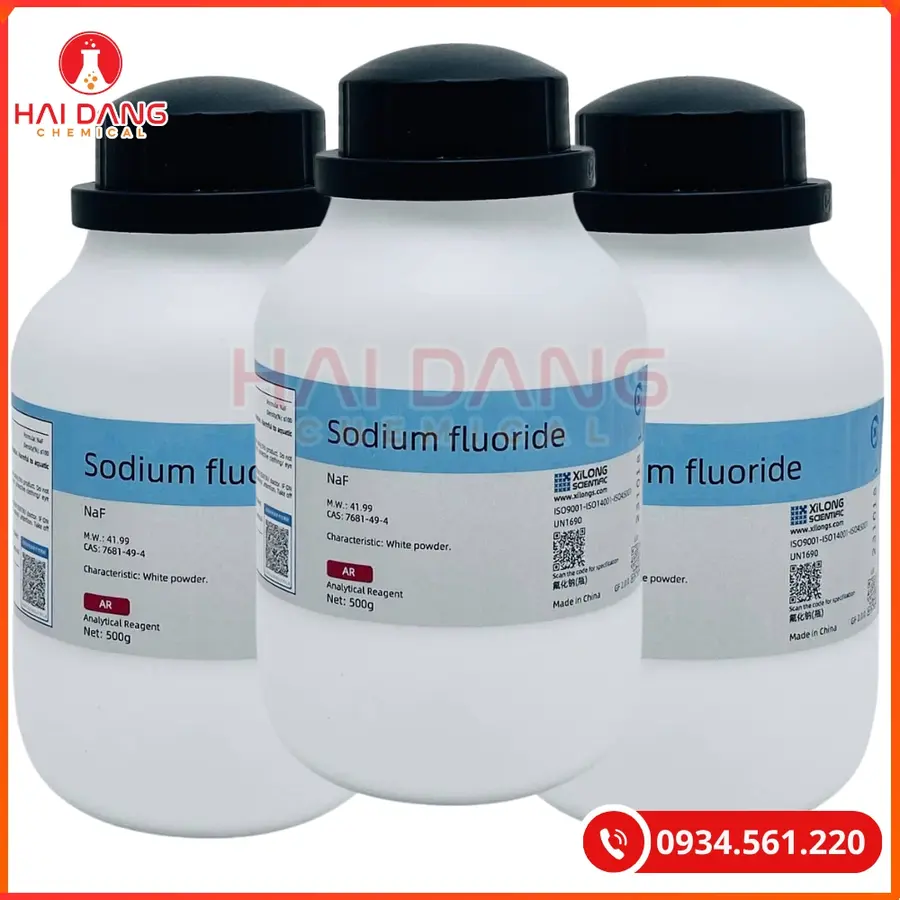 Sodium Fluoride Xilong 500g Hóa Chất Thí Nghiệm | Giá Tốt Quảng Ninh