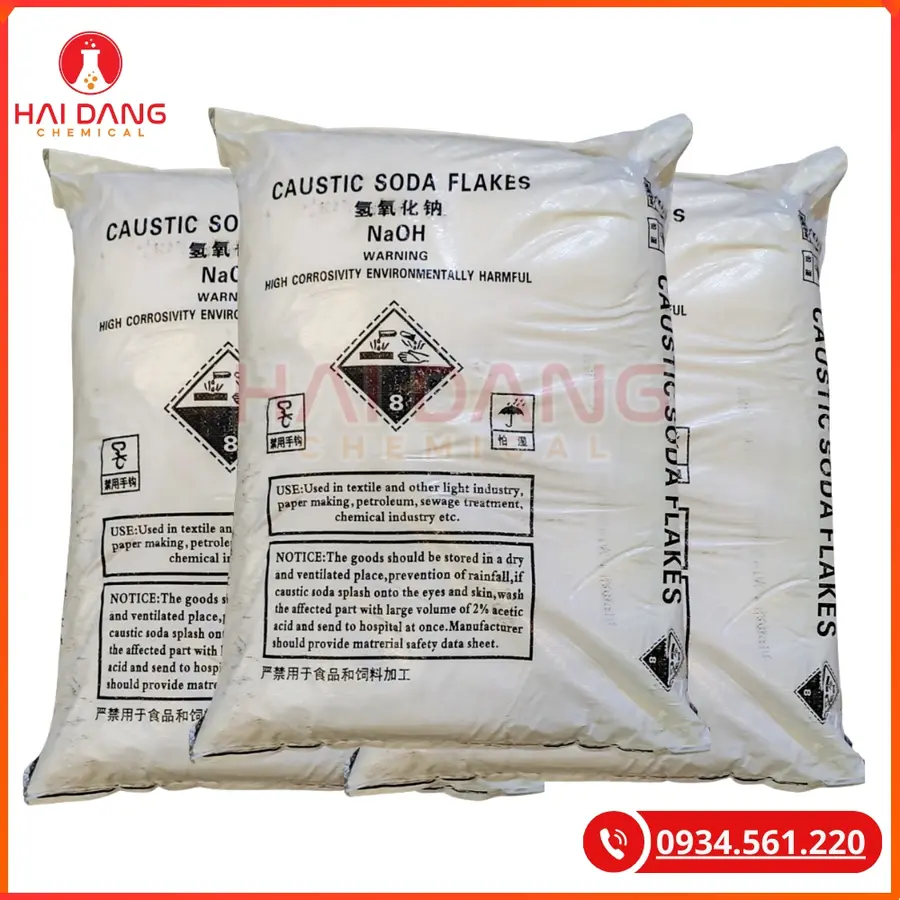 Xút Vảy NaOH 98% Trung Quốc Hóa Chất Công Nghiệp | Giá Tốt Quảng Ninh
