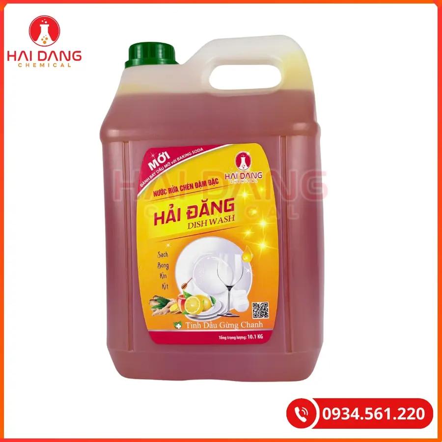 Nước Rửa Chén Hải Đăng Hương Gừng Chanh Việt Nam 10 Lít Can 750ml Chai | Giá Tốt Quảng Ninh