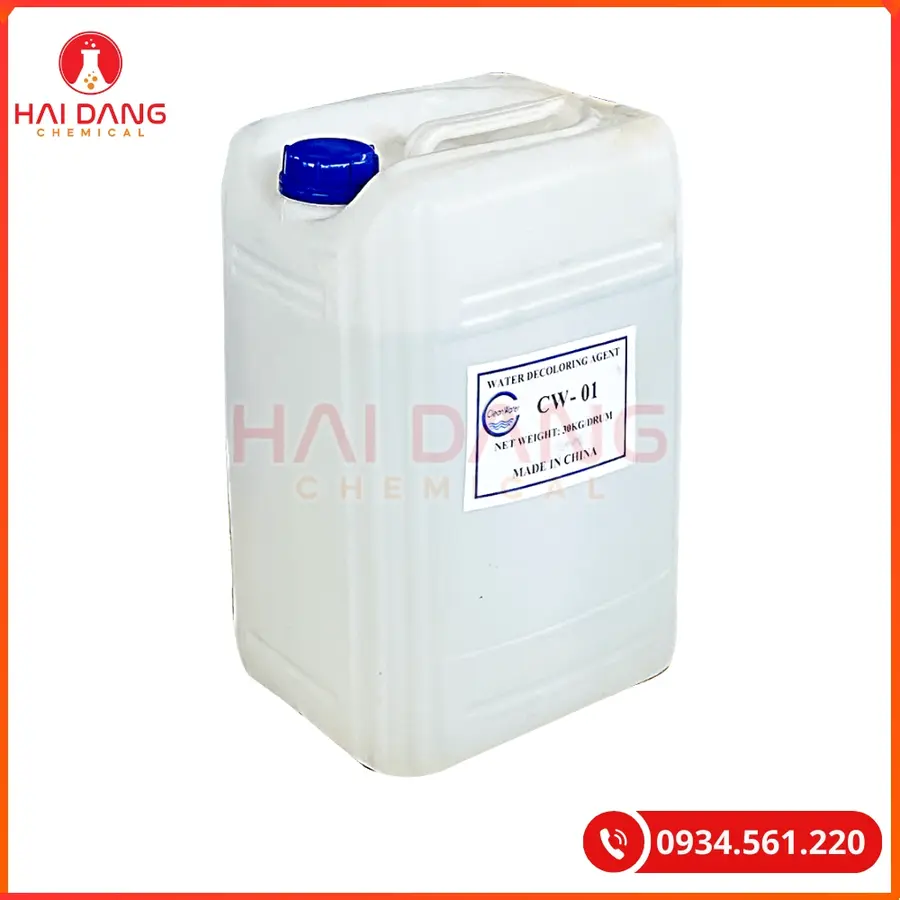 Khử Màu Nước Thải CW-01 Trung Quốc Can 30Kg | Giá Tốt Quảng Ninh