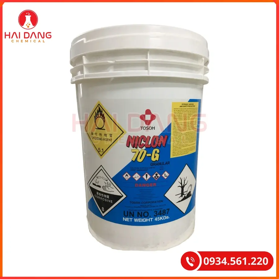 Clorin Niclon 70% Nhật Bản Thùng 45kg Khử Trùng Hồ Bơi | Giá Tốt Quảng Ninh