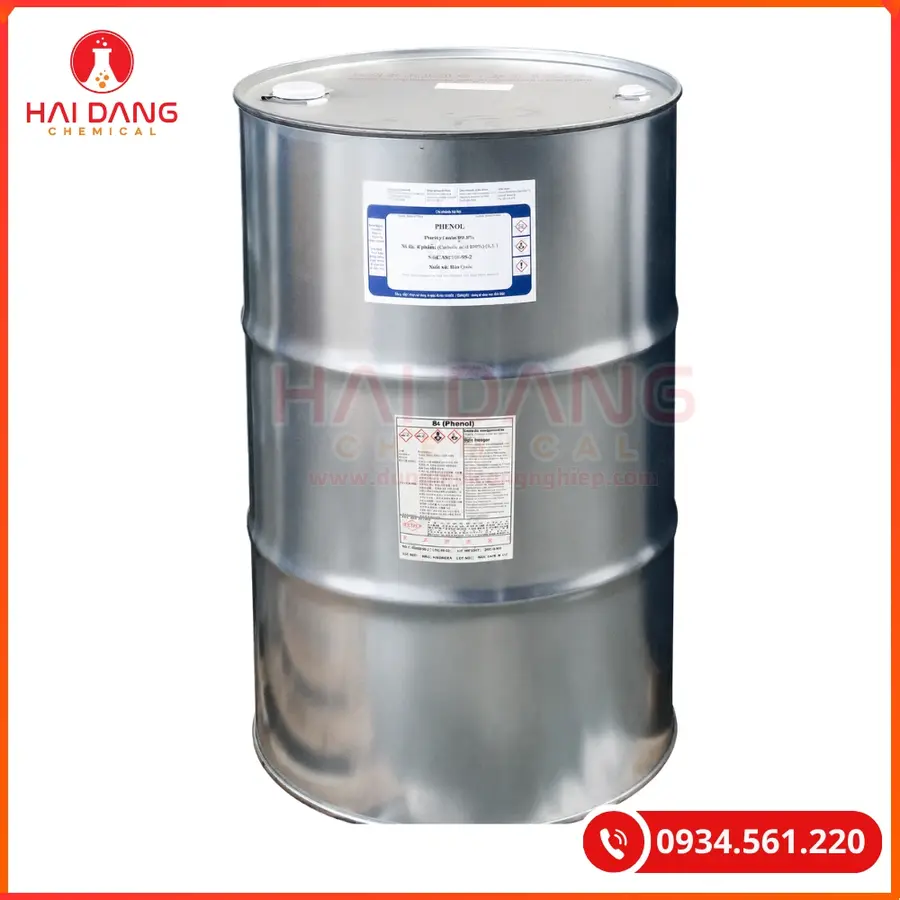 Phenol C6H5OH Đài Loan 200kg/Phuy Dung Môi Công Nghiệp | Giá Tốt Quảng Ninh