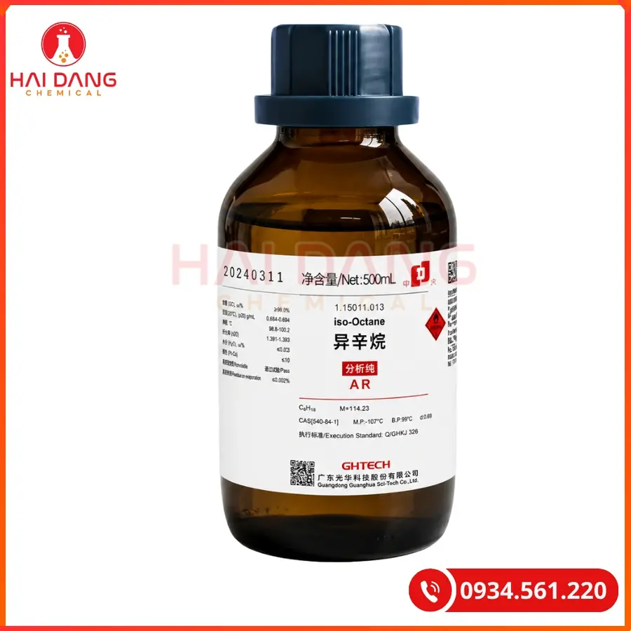Iso-Octane Ghtech 500ml Hóa Chất Thí Nghiệm | Giá Tốt Quảng Ninh