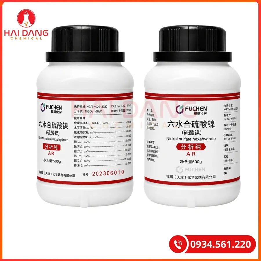 Nickel Sulphate Hexahydrate Ghtech 500g Hóa Chất Thí Nghiệm | Giá Tốt Quảng Ninh