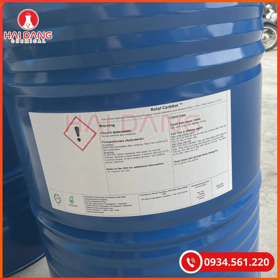 Butyl Carbitol Malaysia 200kg/Phuy Dung Môi Công Nghiệp | Giá Tốt Quảng Ninh