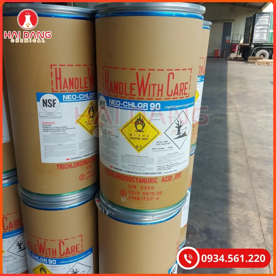 TCCA Bột Viên Nhật Shikoku Thùng 50Kg Khử Trùng Nước | Giá Tốt Quảng Ninh