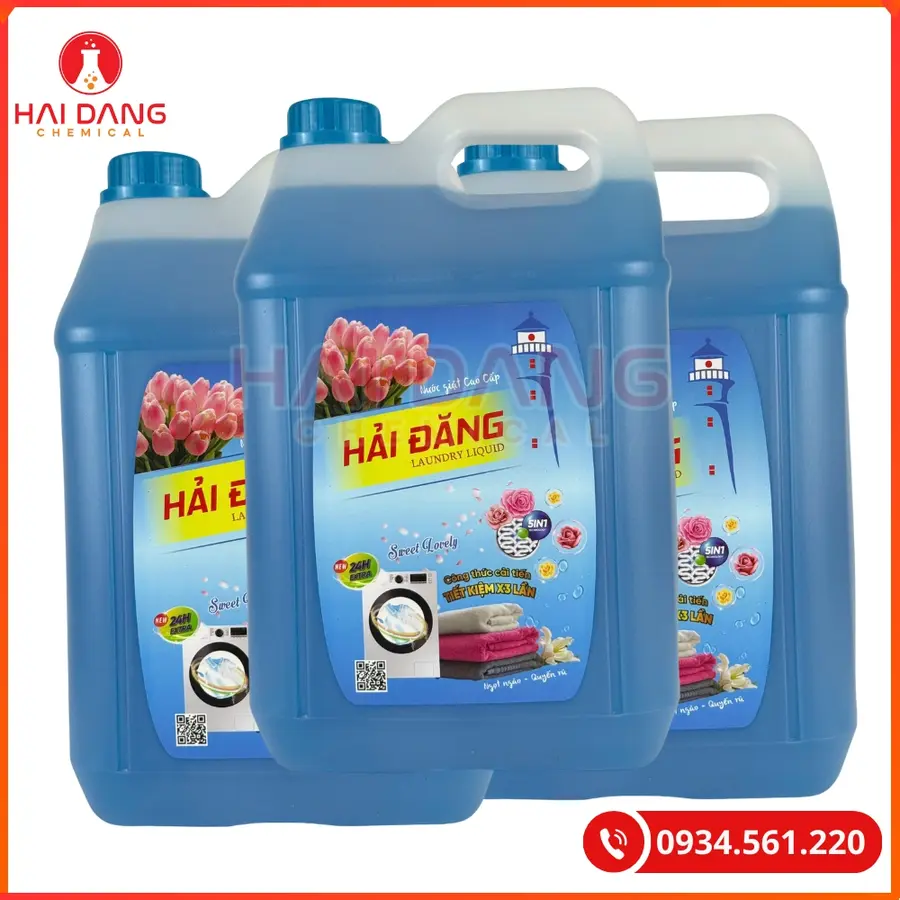 Nước Giặt Hải Đăng Hương Sweet Lovely Việt Nam 10 Lít Can 3,2 Lít Can | Giá Tốt Quảng Ninh