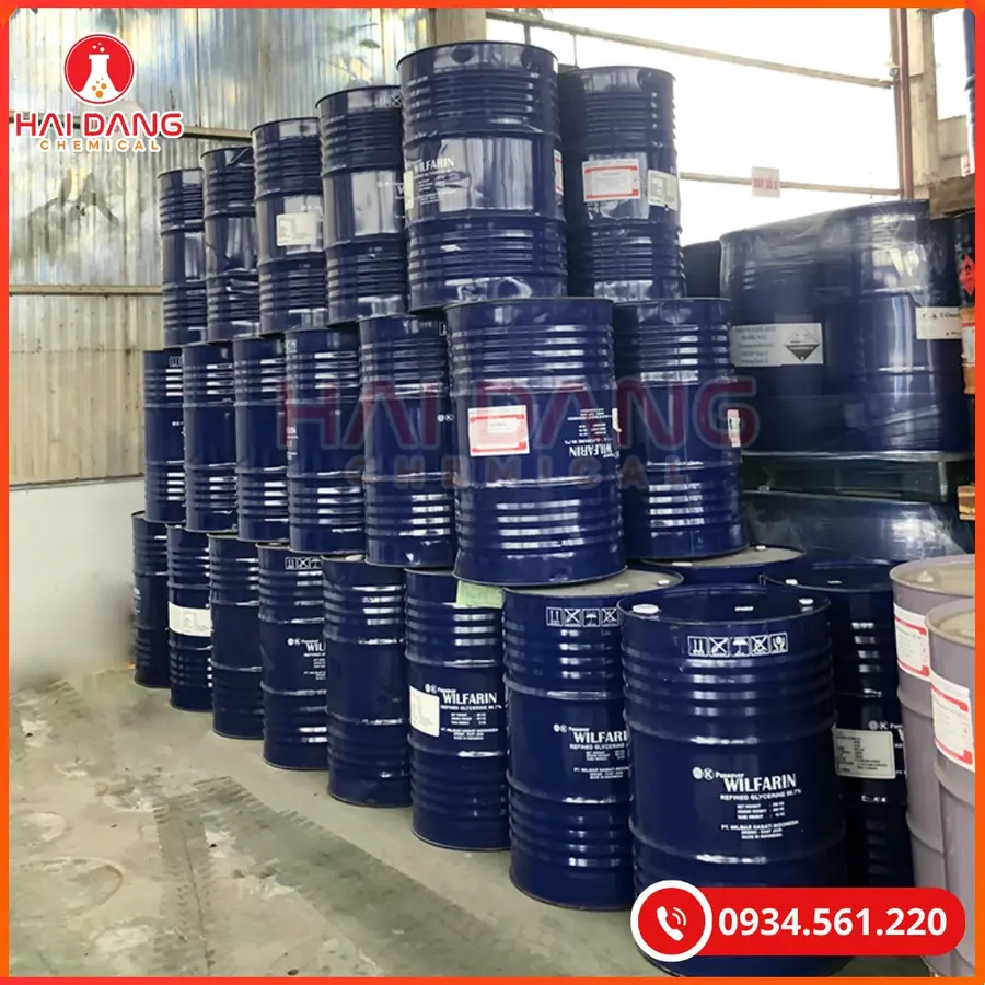Glycerin Indonesia 250kg/Phuy Dung Môi Công Nghiệp | Giá Tốt Quảng Ninh