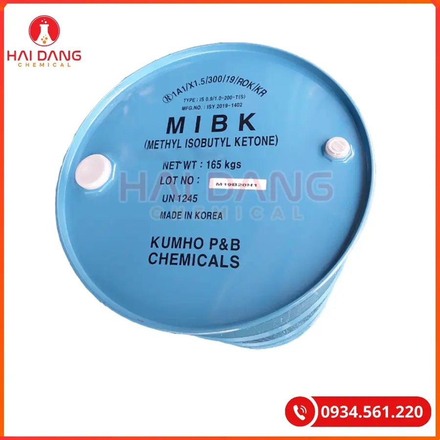 Methyl Isobutyl Ketone (MIBK) Hàn Quốc 165kg/Phuy Dung Môi Công Nghiệp | Giá Tốt Quảng Ninh