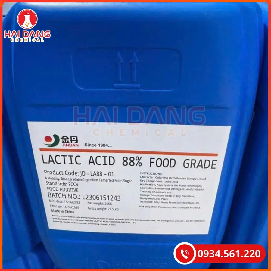 Acid Lactic 80% 88% Thực Phẩm | Giá Tốt Tại Kho Quảng Ninh