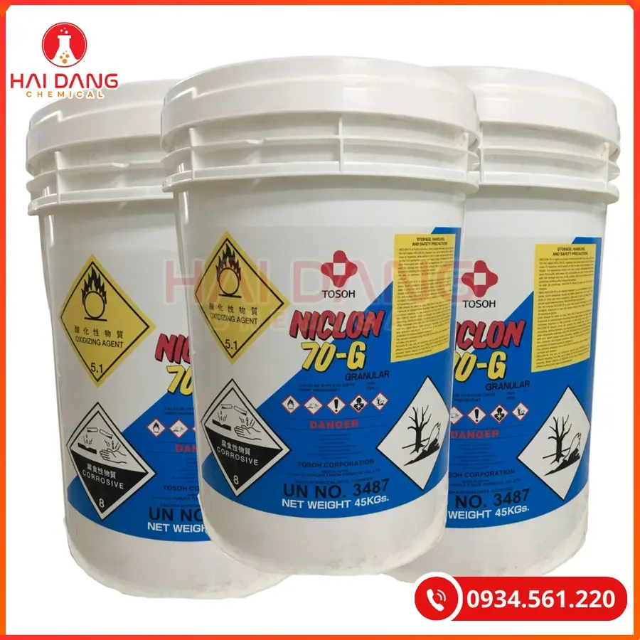 Clorin Niclon 70% Nhật Bản Thùng 45kg Khử Trùng Hồ Bơi | Giá Tốt Quảng Ninh