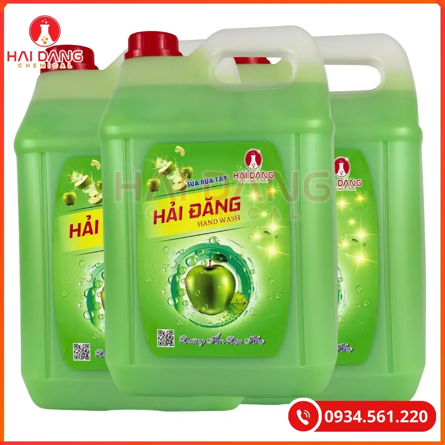 Sữa Rửa Tay Hải Đăng Hương Táo Việt Nam 10 Lít Can 500ml Chai | Giá Tốt Quảng Ninh