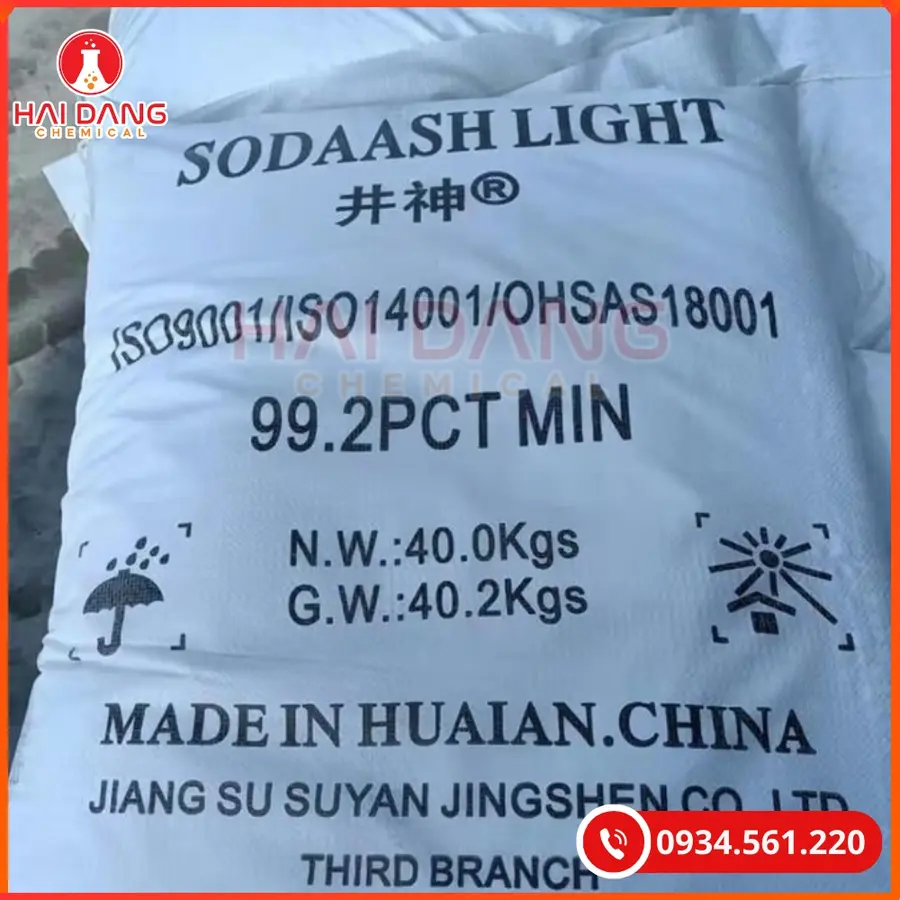 Soda Ash Light Trung Quốc Bao 40Kg Hóa Chất Xử Lý Nước | Giá Tốt Quảng Ninh