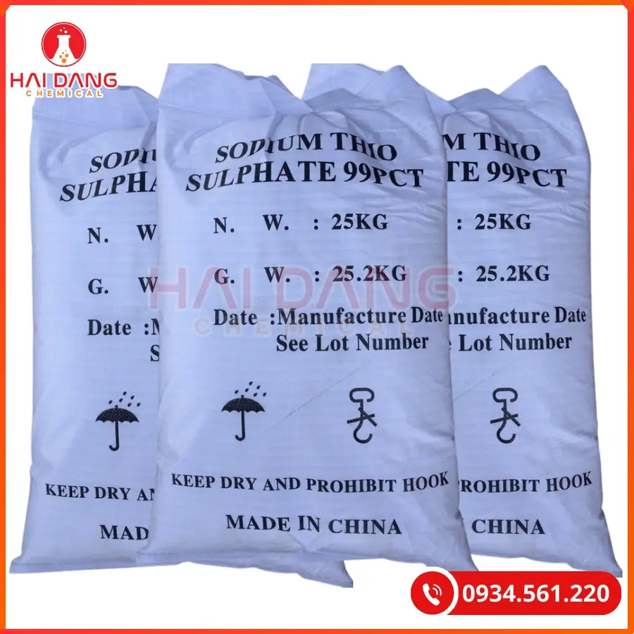 Sodium Thiosulfate Trung Quốc Bao 25kg Khử Clo | Giá Tốt Tại Kho Quảng Ninh