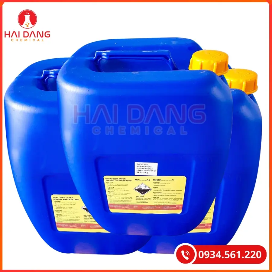Javen 7-12% NaClO Việt Nam Can 30Kg Khử Trùng Nước | Giá Tốt Quảng Ninh