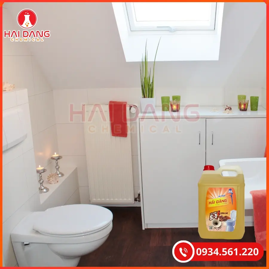 Nước Tẩy Toilet Hải Đăng Hương Quế Việt Nam 10 Lít Can 1 Lít Chai | Giá Tốt Quảng Ninh